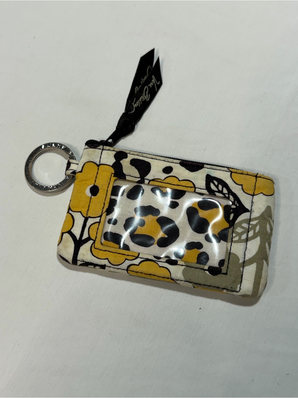 Vera Bradley Clip Zip ID Case in the retired "Go Wild" pattern